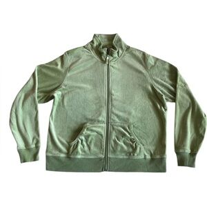Three Hearts Sage Green Velour Zip-Up Jacket‎ (Size PL)